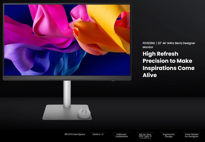 BenQ представила профессиональные мониторы 5K PD2730S и 4K PD3226G для ПК и Mac с высокой точностью цветопередачи