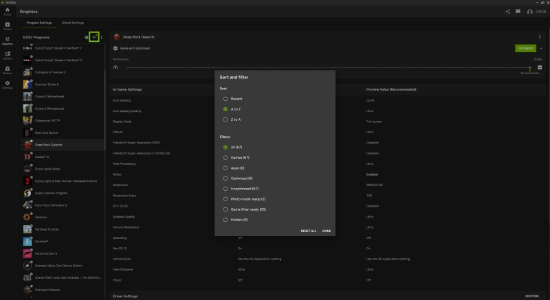 Бета-версия Nvidia App для управления графикой GeForce получила обновление