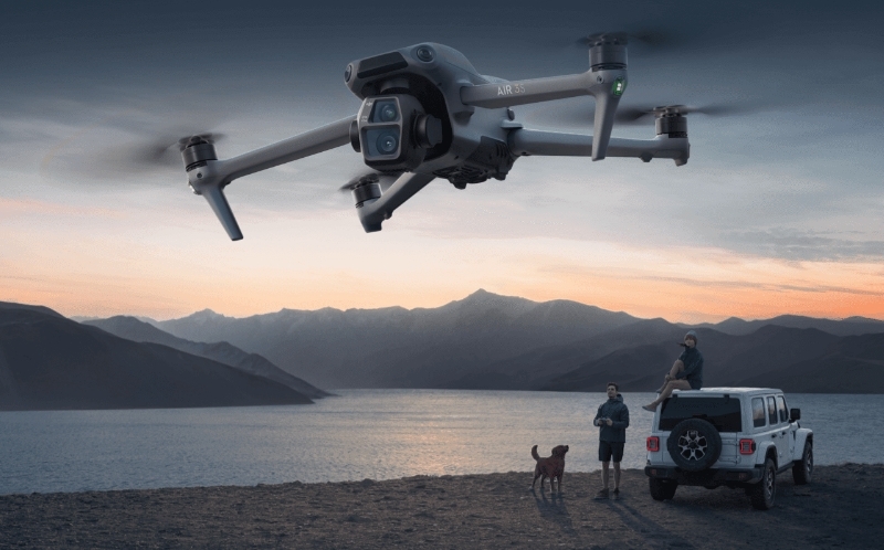 DJI представила дрон Air 3S с двойной камерой и навигацией в тёмное время суток — от $1099